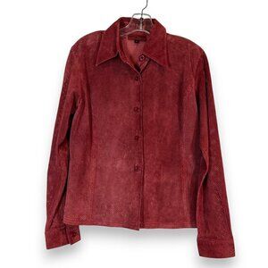 Leather Shirt Jacket Shacket Italy Large